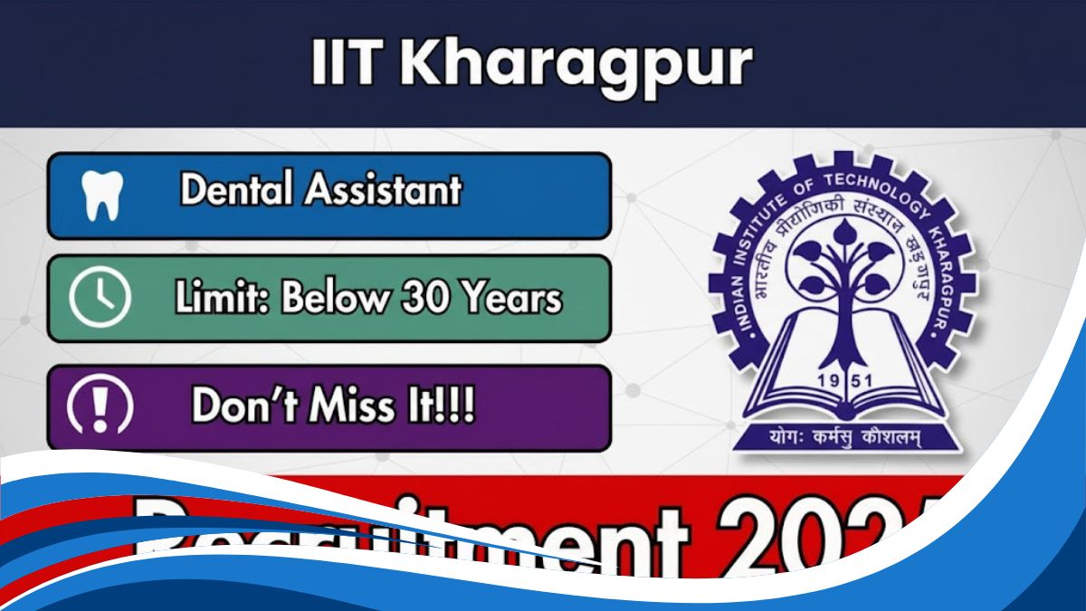 IIT Kharagpur Dental Assistant Recruitment 2025 - Apply Offline for 01 Posts